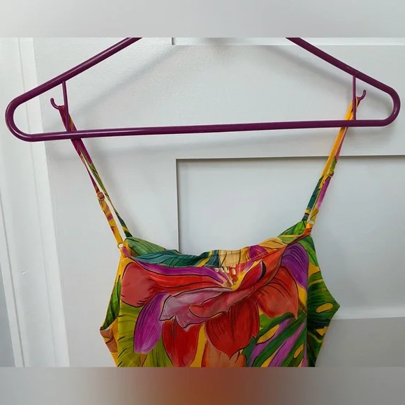 Farm Rio Colorful Tropical maxi slip dress - Picture 10 of 11